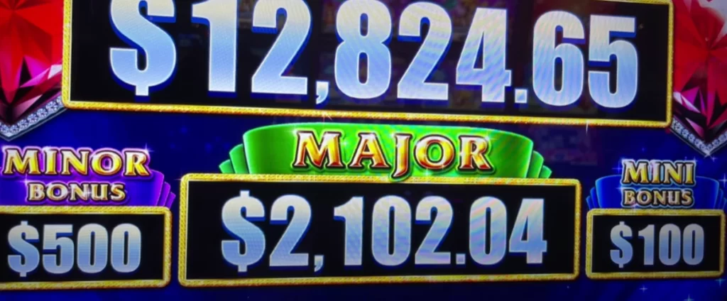 major, minor bonus, $500, slot-game